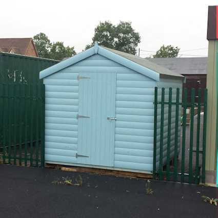 painted robust garden shed